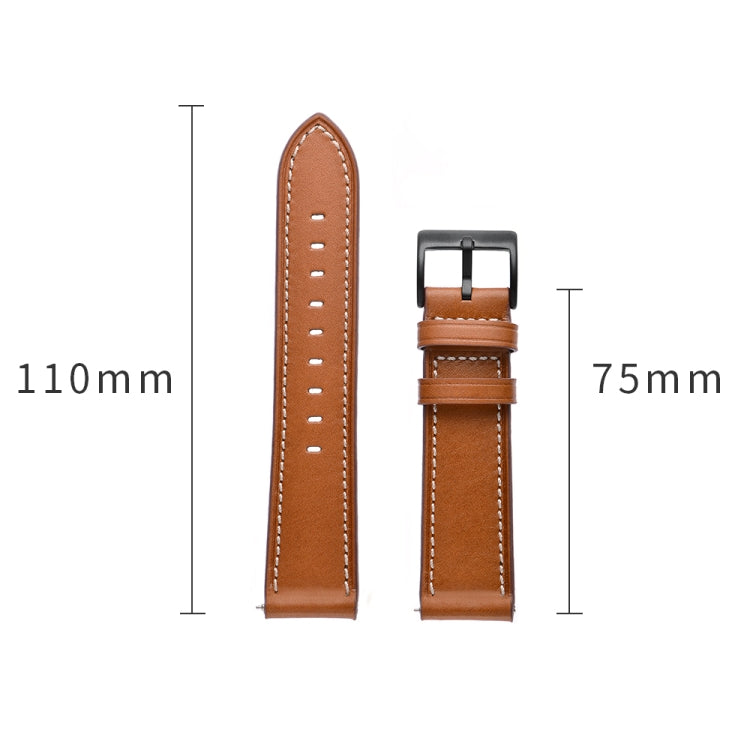 20mmFirst Layer Leather Sewing Thread Watch Band