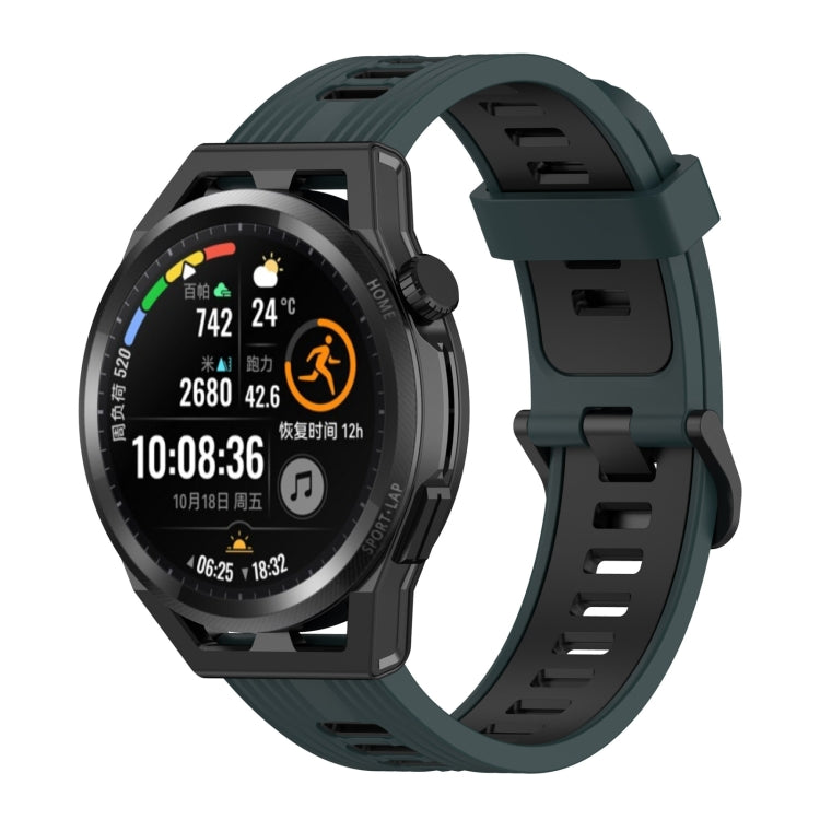 22mm Stripe Two-color Silicone Watch Band