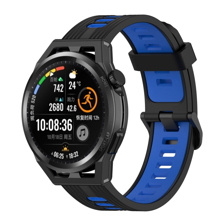 22mm Stripe Two-color Silicone Watch Band