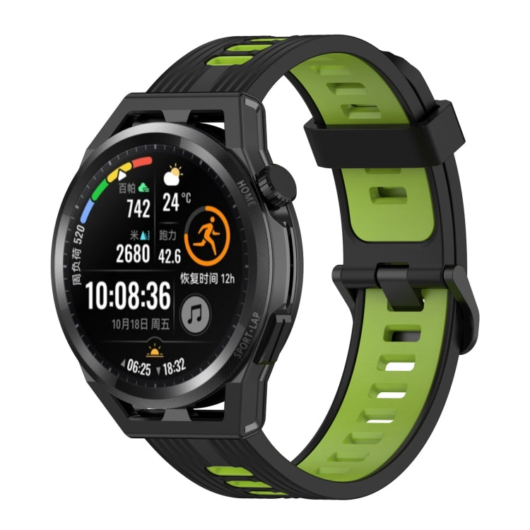 22mm Stripe Two-color Silicone Watch Band