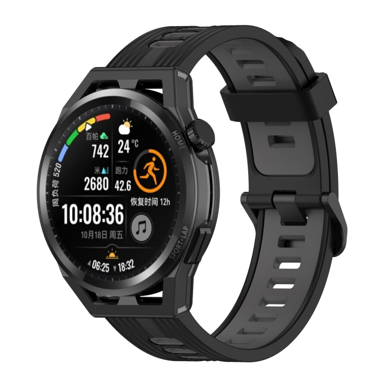 22mm Stripe Two-color Silicone Watch Band