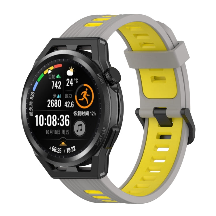 22mm Stripe Two-color Silicone Watch Band