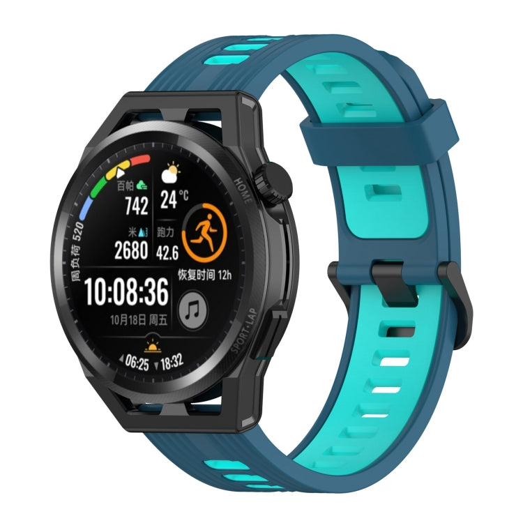 22mm Stripe Two-color Silicone Watch Band