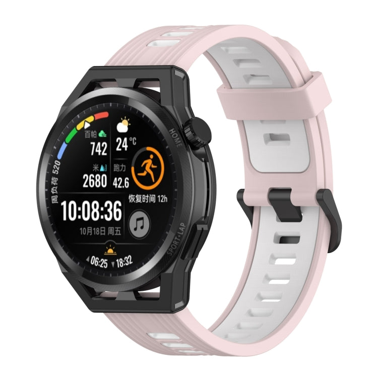 22mm Stripe Two-color Silicone Watch Band