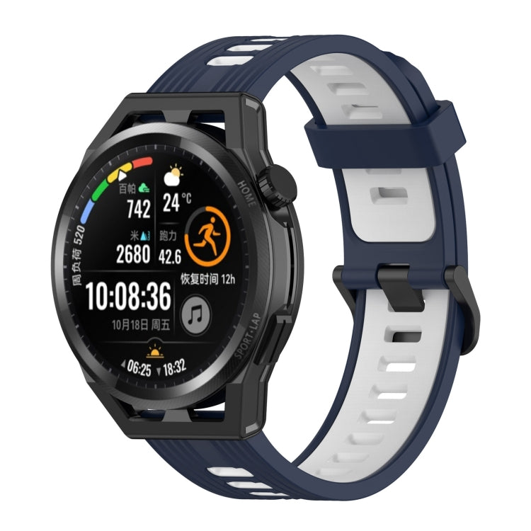 22mm Stripe Two-color Silicone Watch Band