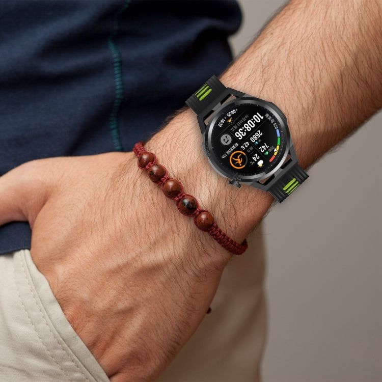 22mm Stripe Two-color Silicone Watch Band