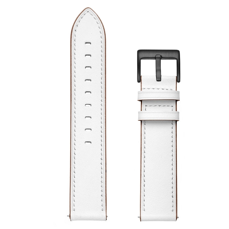 22mm Cowhide Leather Sewing Thread Watch Band