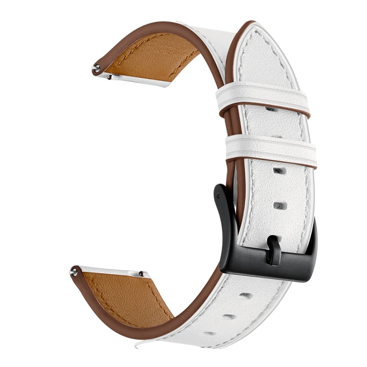 22mm Cowhide Leather Sewing Thread Watch Band