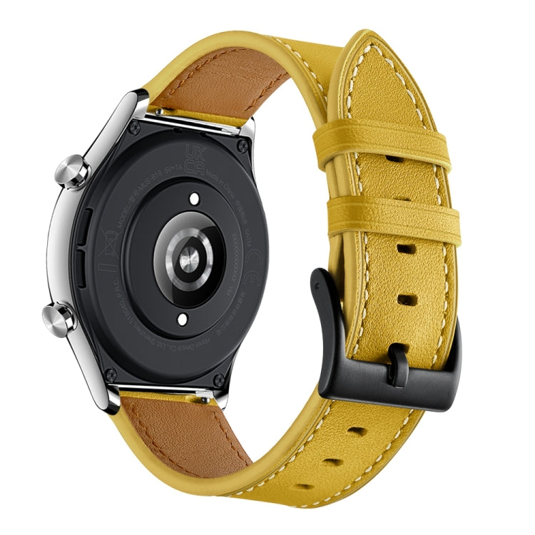 22mm Cowhide Leather Sewing Thread Watch Band
