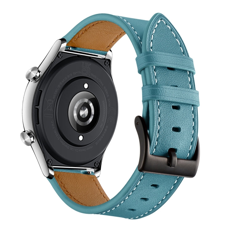 22mm Cowhide Leather Sewing Thread Watch Band