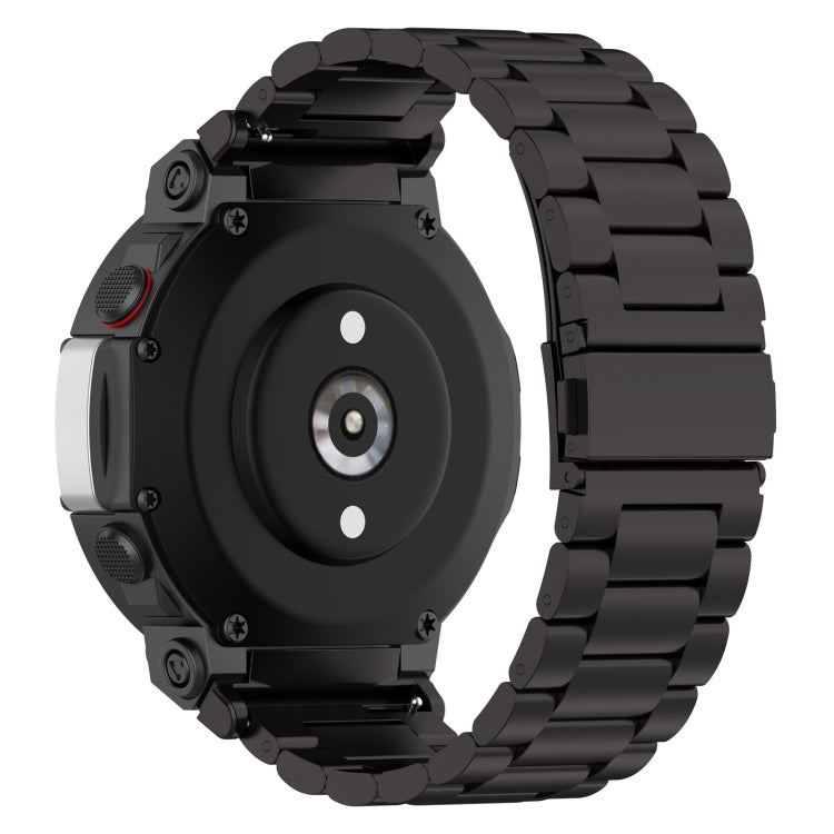 For Huami Amazfit T-Rex 2 Three Strains Steel Watch Band
