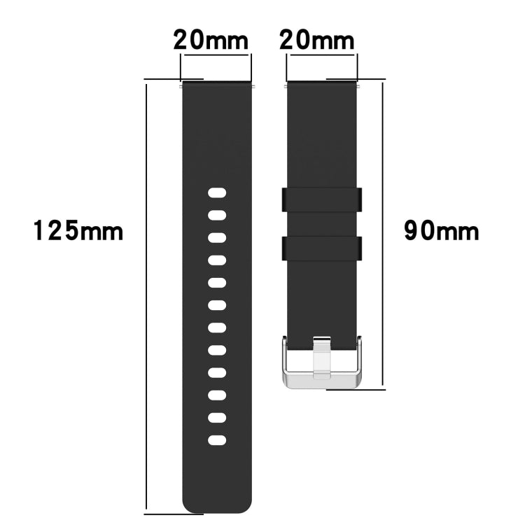 20mm Steps Style Silicone Watch Band