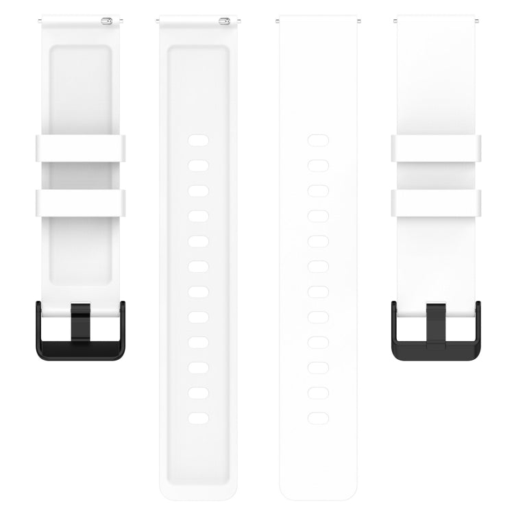 20mm Step Silicone Strap Stainless Steel Black Buckle