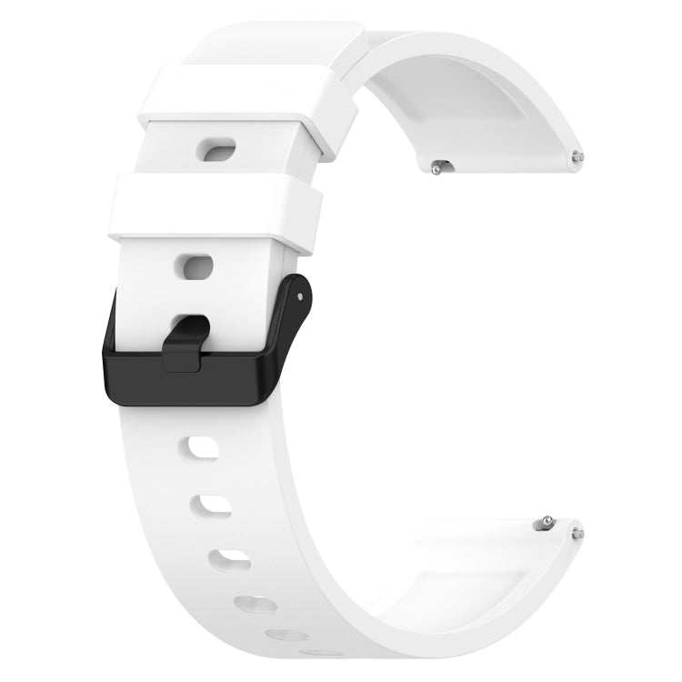 20mm Step Silicone Strap Stainless Steel Black Buckle