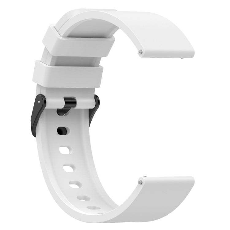 20mm Step Silicone Strap Stainless Steel Black Buckle