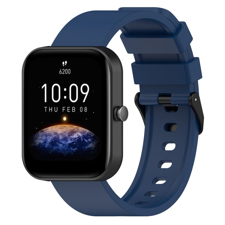 20mm Step Silicone Strap Stainless Steel Black Buckle