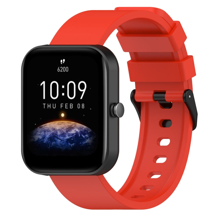 20mm Step Silicone Strap Stainless Steel Black Buckle