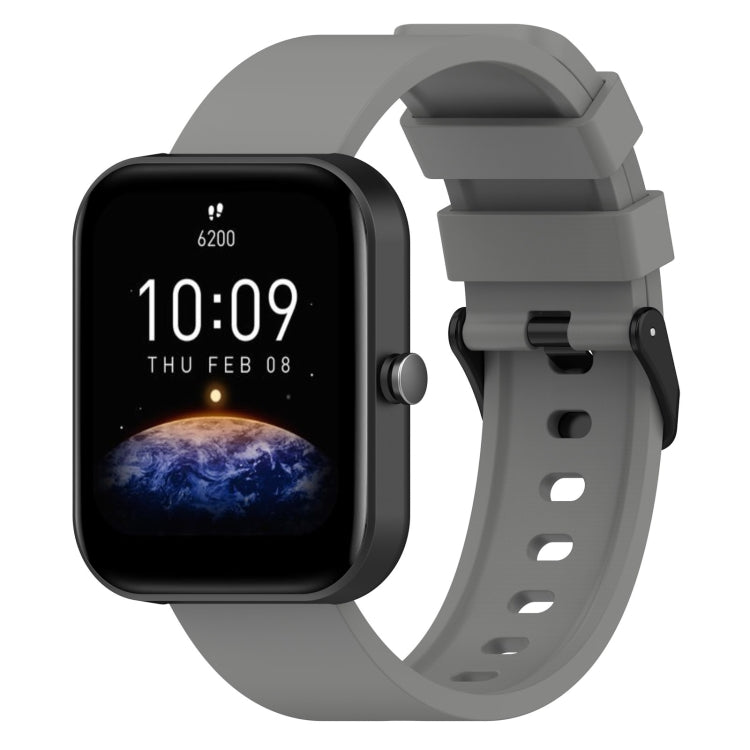 20mm Step Silicone Strap Stainless Steel Black Buckle