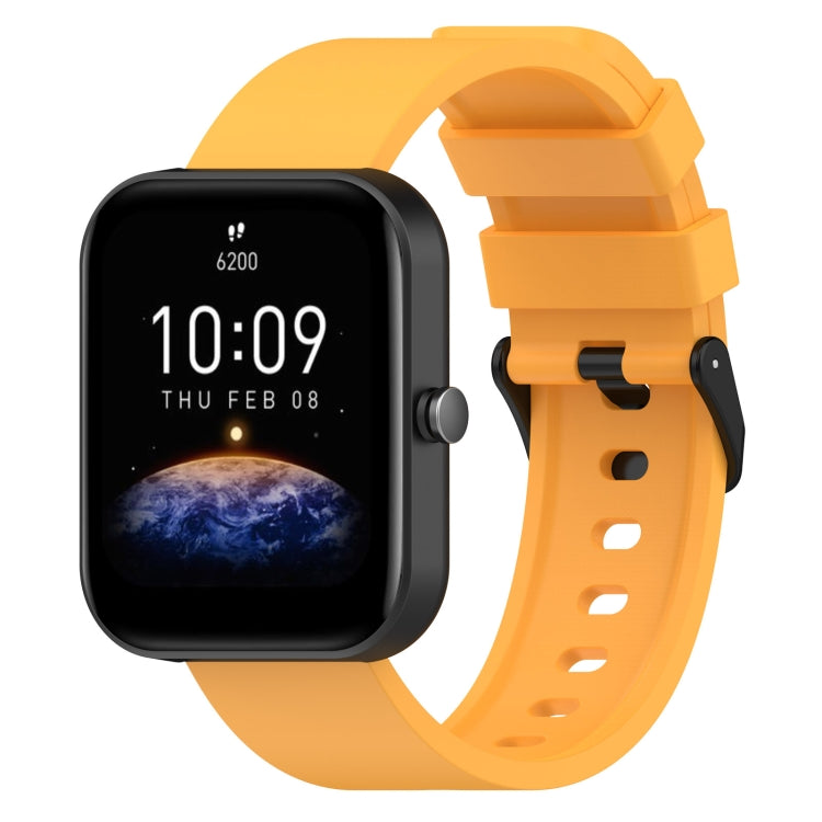 20mm Step Silicone Strap Stainless Steel Black Buckle