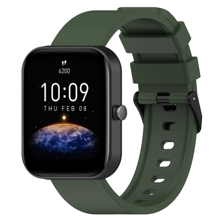 20mm Step Silicone Strap Stainless Steel Black Buckle