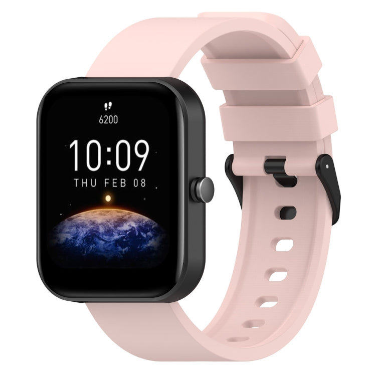 20mm Step Silicone Strap Stainless Steel Black Buckle