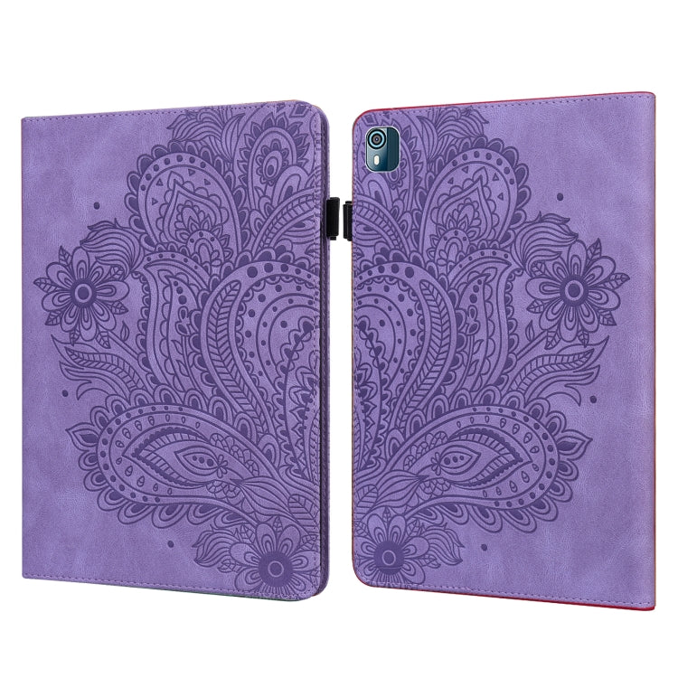 Peacock Embossed Pattern Leather Tablet Case