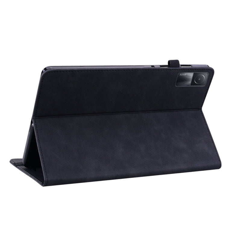 Skin Feel Solid Color Zipper Leather Tablet Case