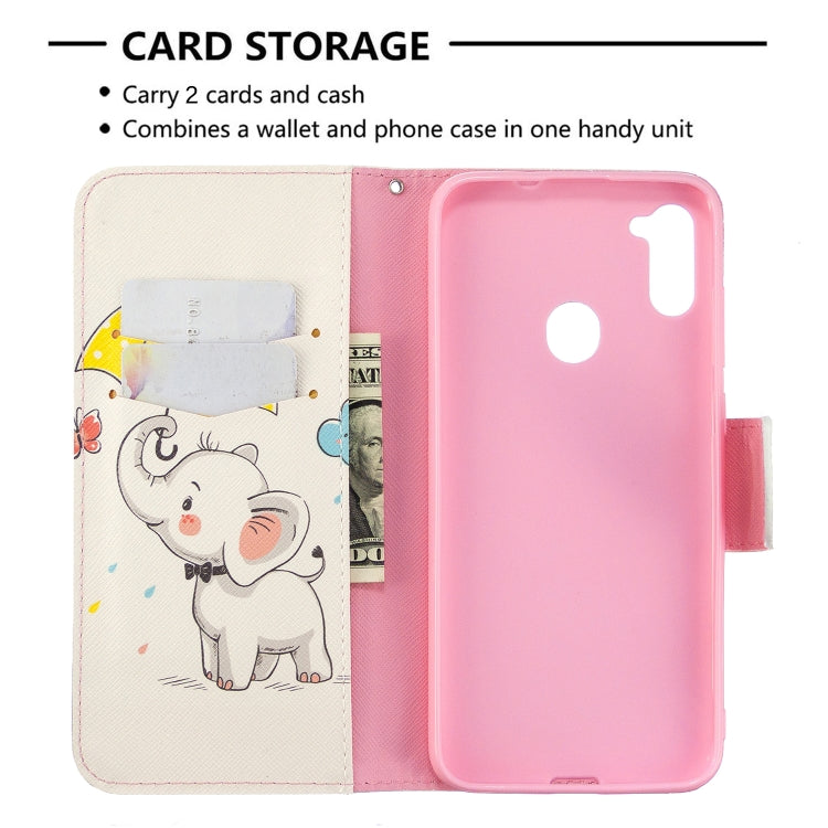 Colored Drawing Horizontal Flip Leather Case with Holder & Card Slots & Wallet