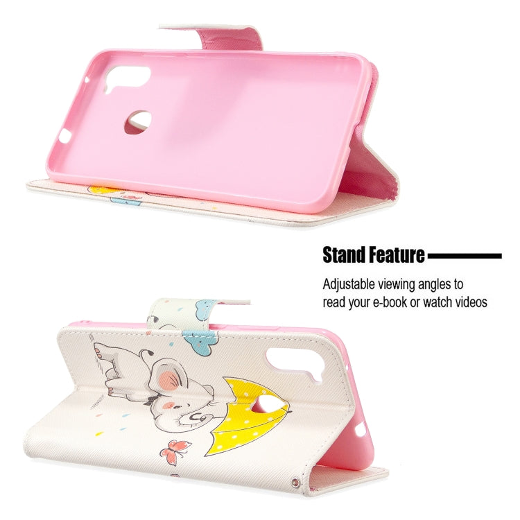 Colored Drawing Horizontal Flip Leather Case with Holder & Card Slots & Wallet
