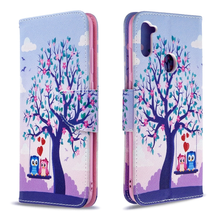 Colored Drawing Horizontal Flip Leather Case with Holder & Card Slots & Wallet