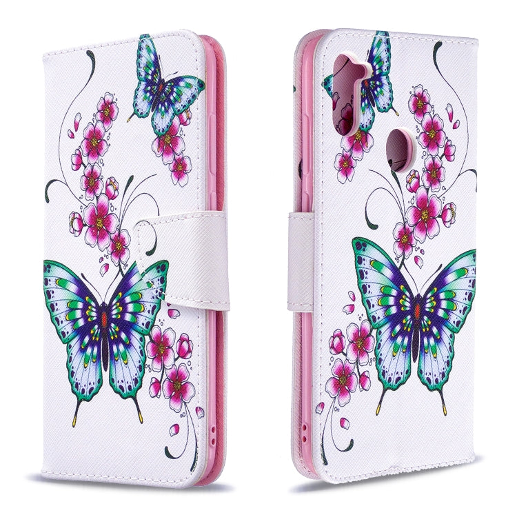 Colored Drawing Horizontal Flip Leather Case with Holder & Card Slots & Wallet
