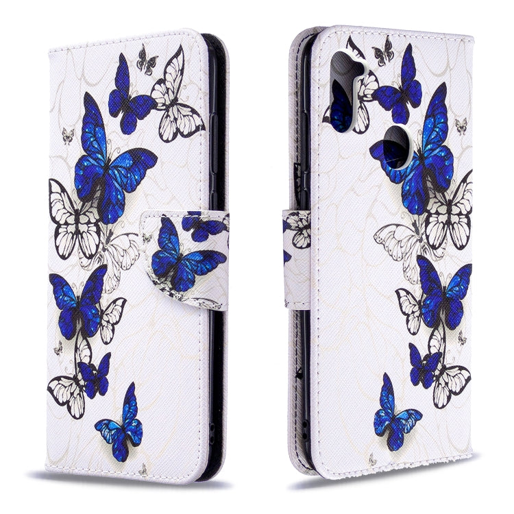 Colored Drawing Horizontal Flip Leather Case with Holder & Card Slots & Wallet