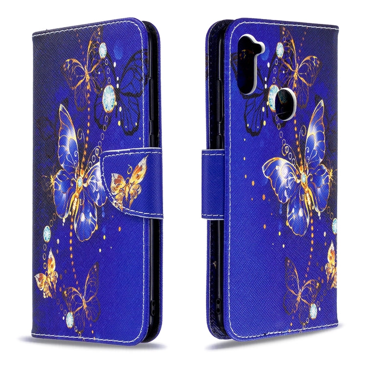 Colored Drawing Horizontal Flip Leather Case with Holder & Card Slots & Wallet