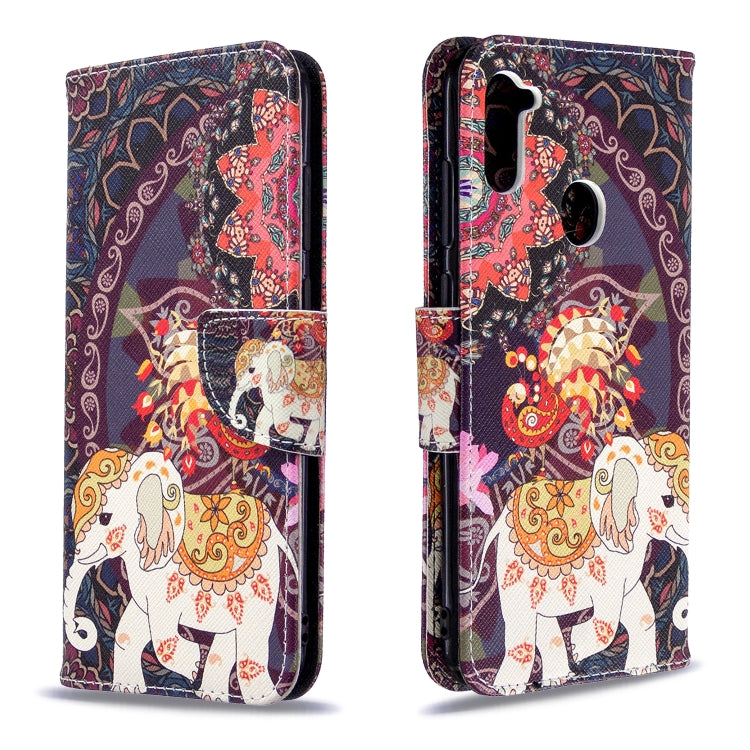 Colored Drawing Horizontal Flip Leather Case with Holder & Card Slots & Wallet