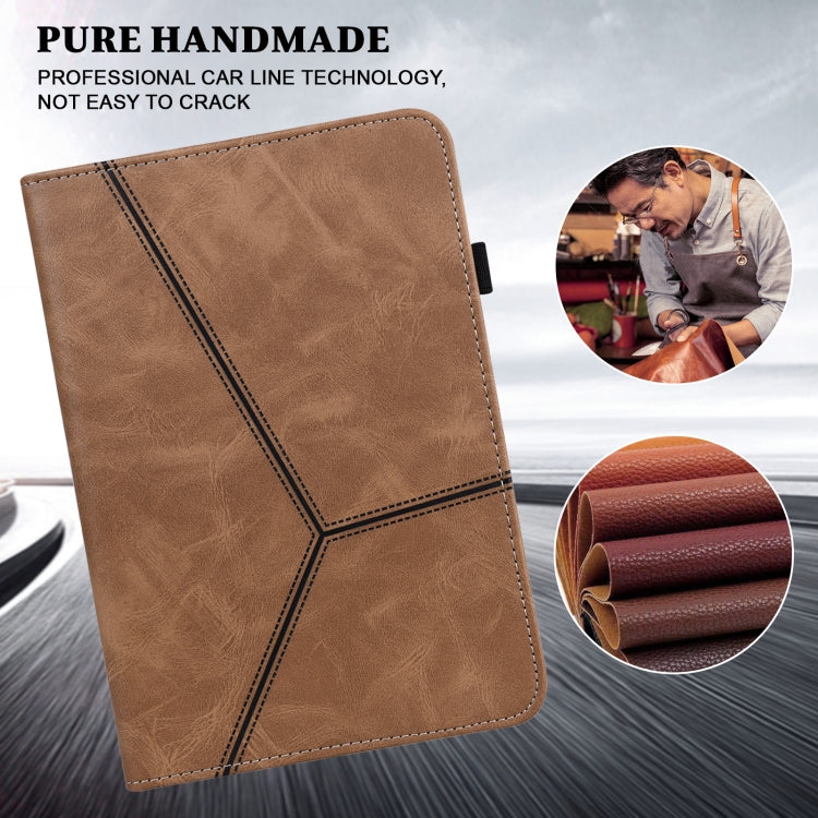 Solid Color Embossed Striped Leather Case