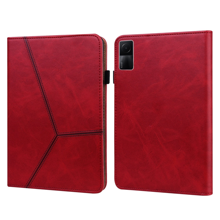 Solid Color Embossed Striped Leather Case