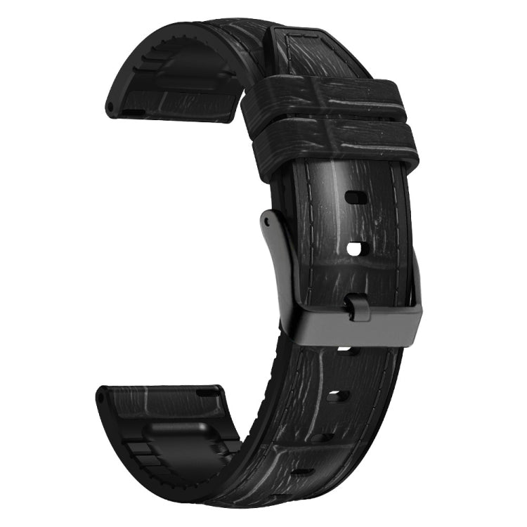 Bamboo Joint Texture Silicone Leather Watch Band