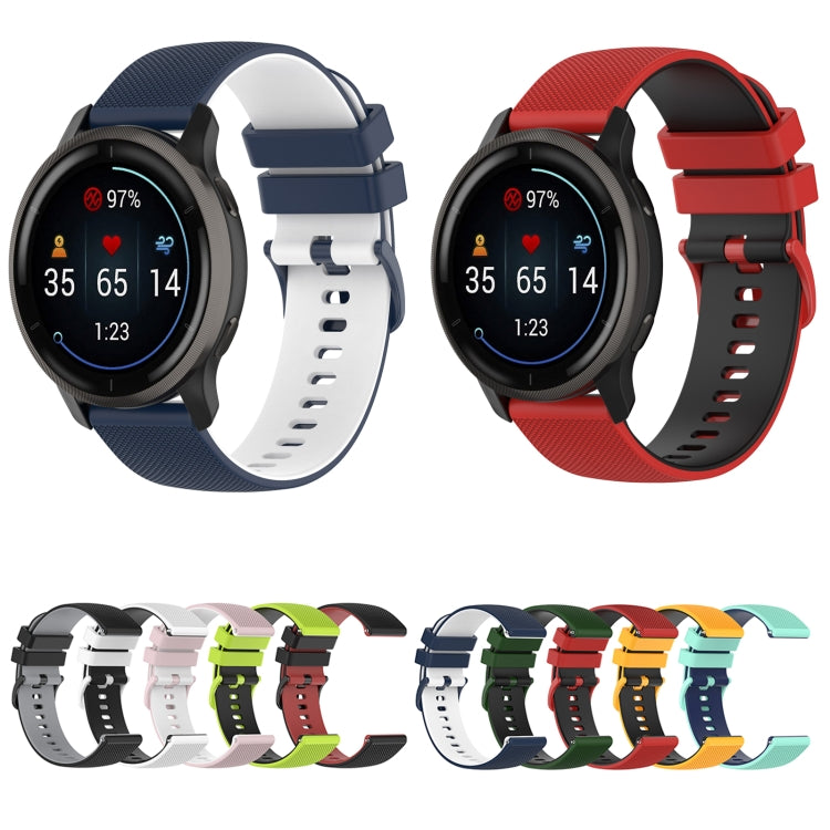Small Plaid Texture Two-color Silicone Watch Band