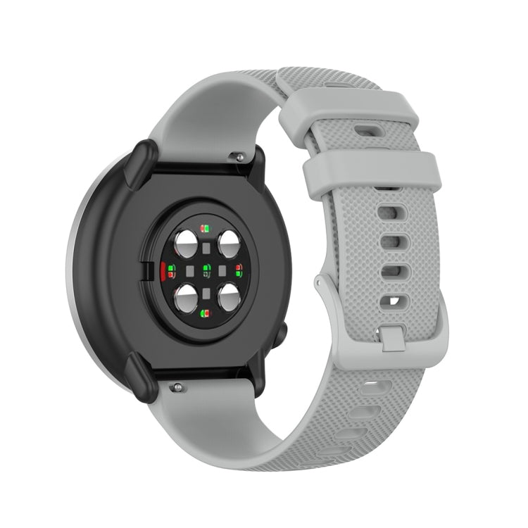 For Polar Ignite 20mm Small Plaid Texture Silicone Wrist Strap Watchband