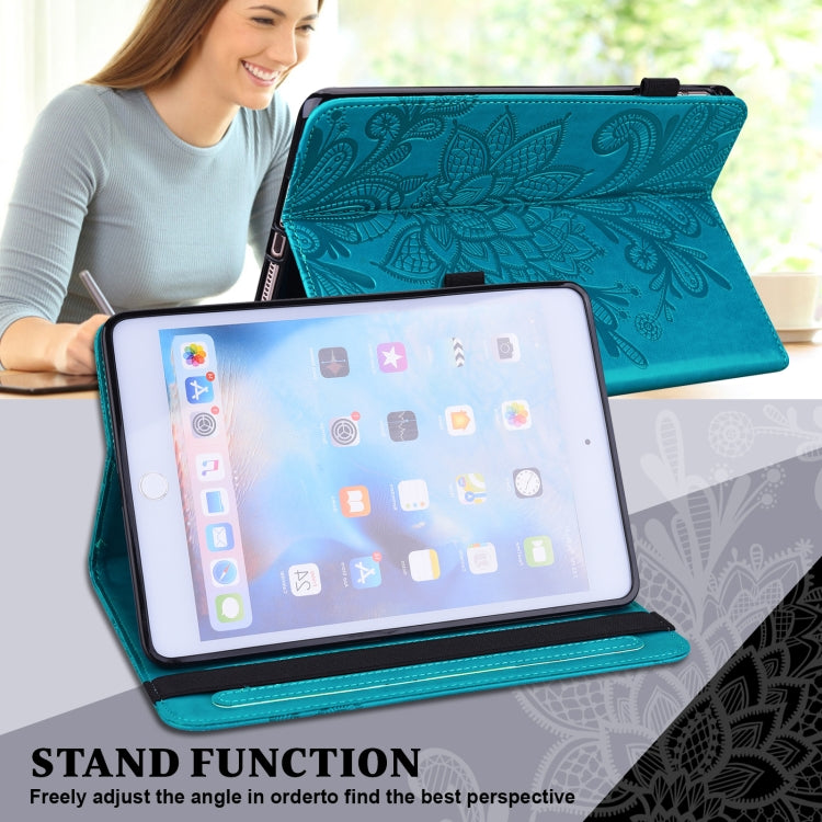 Lace Flower Embossing Pattern Leather Tablet Case