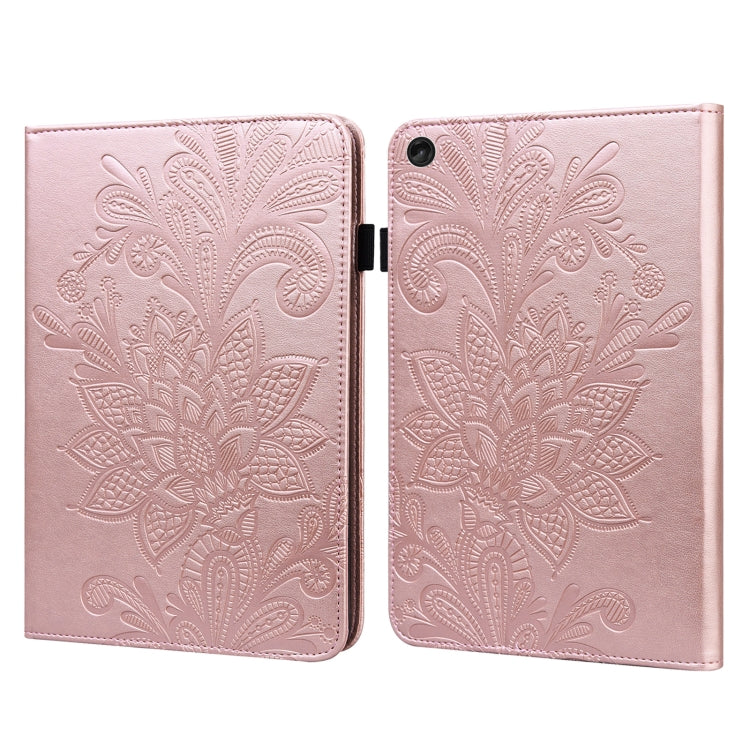 Lace Flower Embossing Pattern Leather Tablet Case