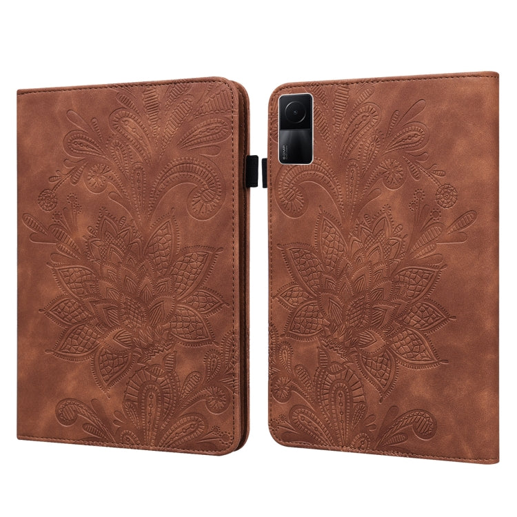 Lace Flower Embossing Pattern Leather Tablet Case