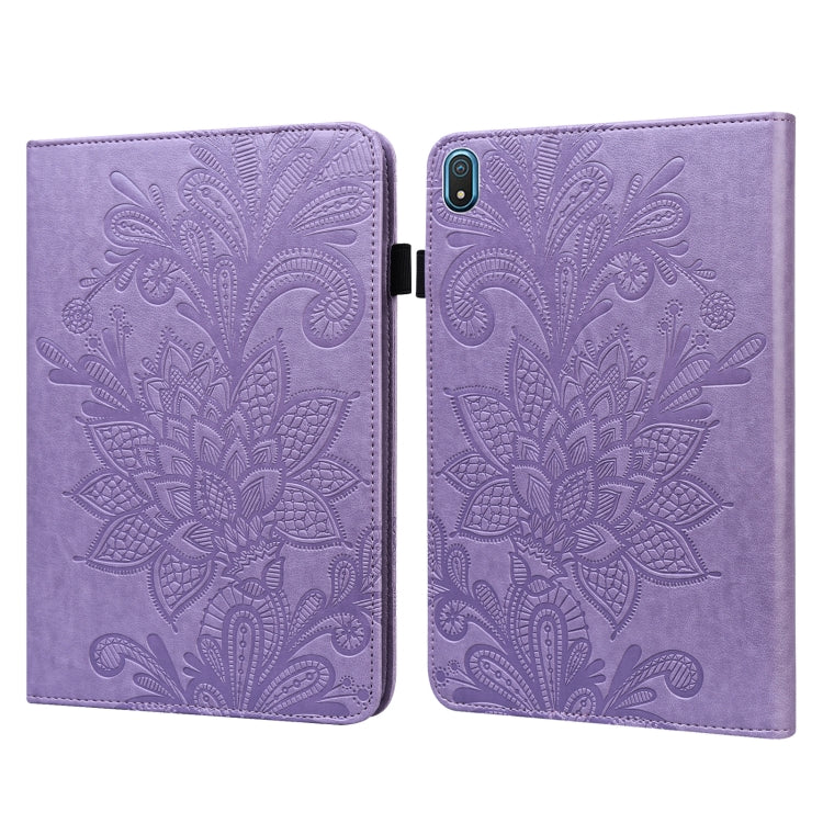 Lace Flower Embossing Pattern Leather Tablet Case