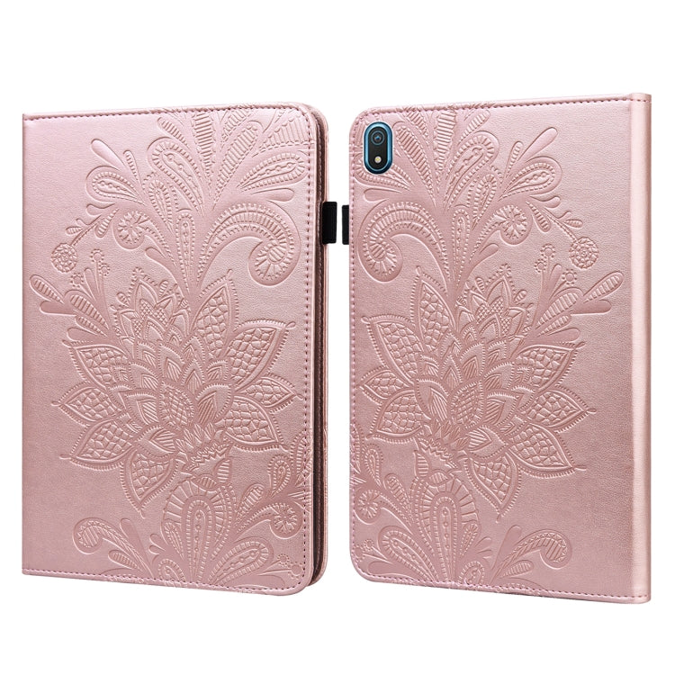 Lace Flower Embossing Pattern Leather Tablet Case