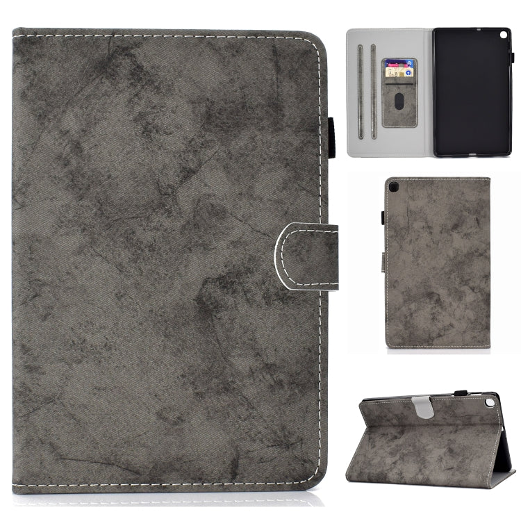 Sewing Thread Horizontal Solid Color Flat Leather Case with Sleep Function & Pen Cover & Anti Skid Strip & Card Slot & Holder