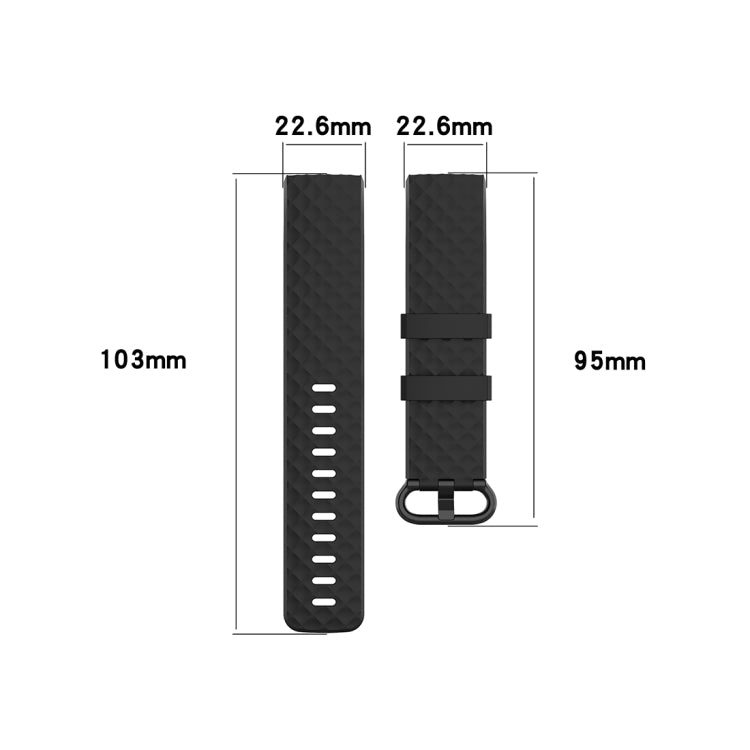 Color Buckle TPU Wrist Strap Watch Band for Fitbit Charge 4 / Charge 3 / Charge 3 SE