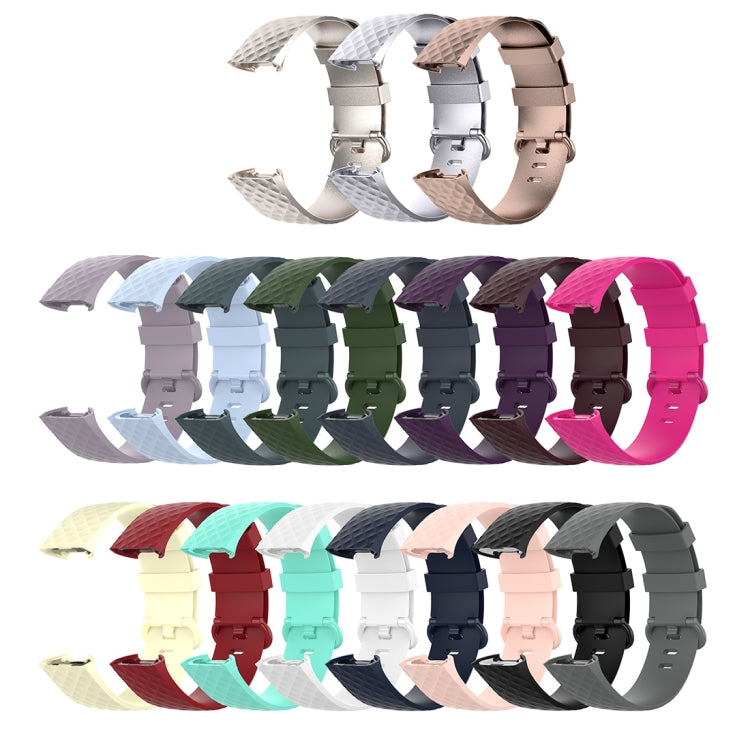 Color Buckle TPU Wrist Strap Watch Band for Fitbit Charge 4 / Charge 3 / Charge 3 SE
