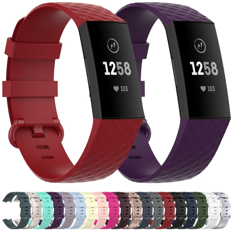Color Buckle TPU Wrist Strap Watch Band for Fitbit Charge 4 / Charge 3 / Charge 3 SE