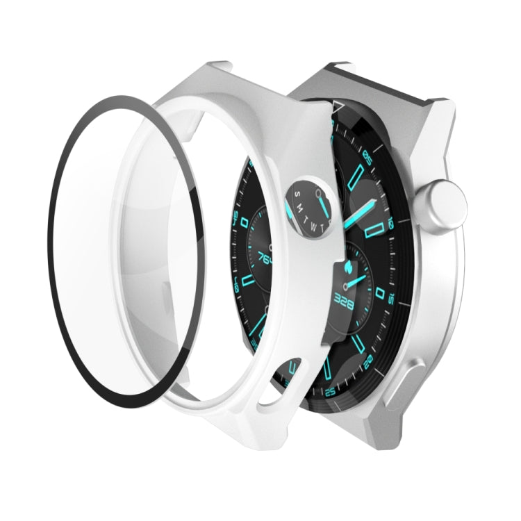 2 in 1 PC Frame + Tempered Glass Film Watch Protective Case
