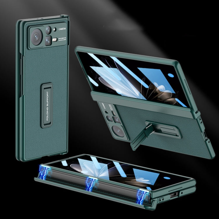 For Xiaomi Mix Fold 2 GKK Magnetic Hinge Flip Leather Phone Case with Holder
